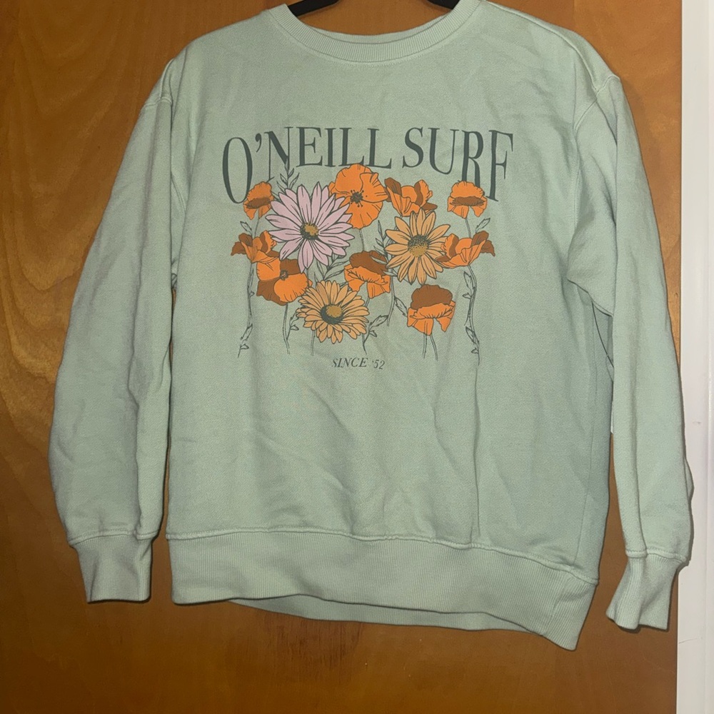 O'Neill Surf Floral Graphic Crewneck - Mint Green